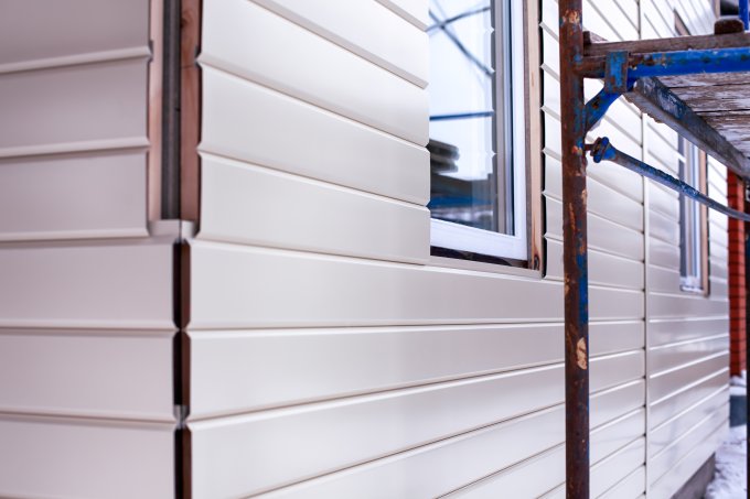 Metal siding on residential home